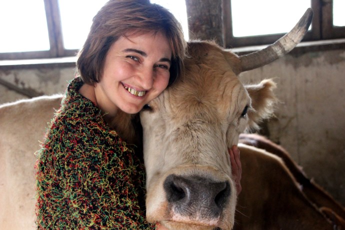 Ella showing some cow love!