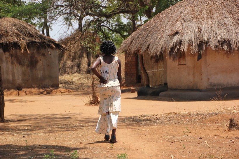 Heifer's Grace, walking through Mchinji village.
